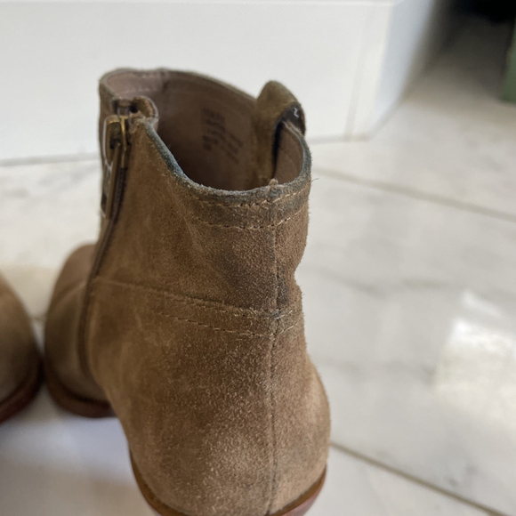 Ash Women’s Ivana Tan Suede Leather Stack Heel Zipper Ankle Boot Euro 38 US 7.5 - Picture 5 of 14